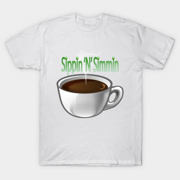 Sippin 'n' Simmin T-Shirt by BurritoKitty